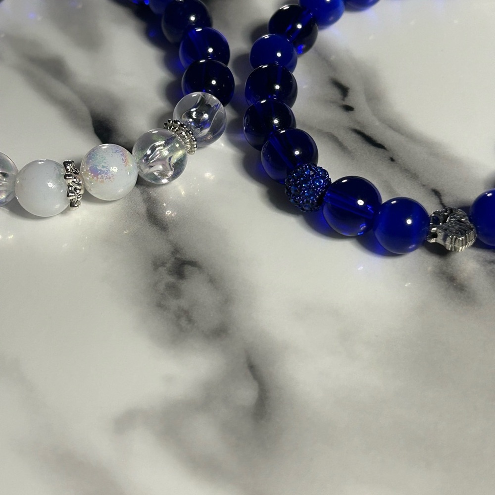 Deep Blue Crystal Bracelet Set - Picture 3 of 3